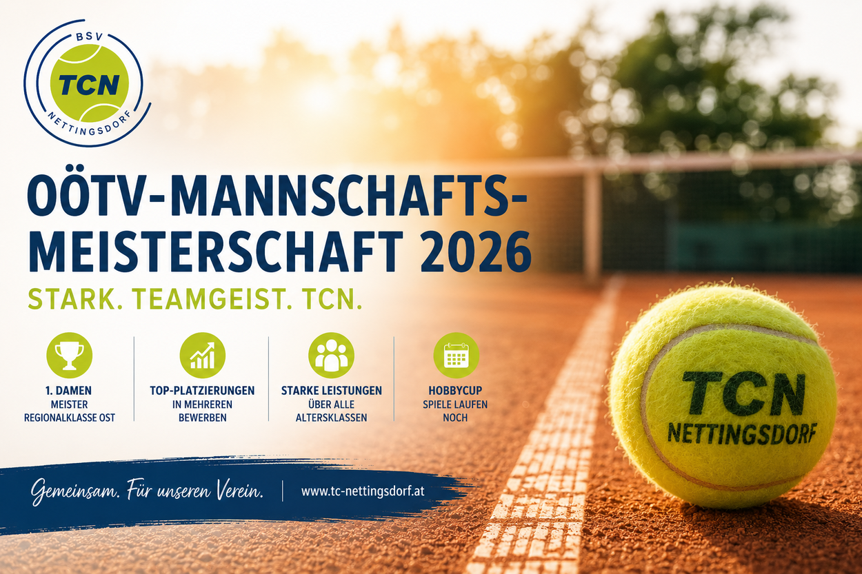 OÖTV-Mannschaftsmeisterschaft 2026 – Starke Saison für den BSV TC Nettingsdorf